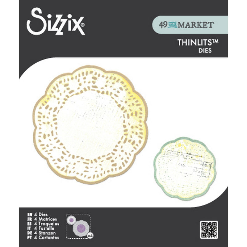 Load image into Gallery viewer, Sizzix • thinlits die set 4pcs doily duo by 49 market

