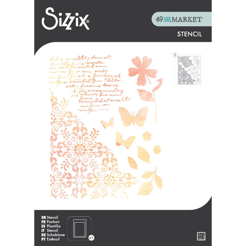 Load image into Gallery viewer, Sizzix • a4 stencil 1pcs petal play by 49 market

