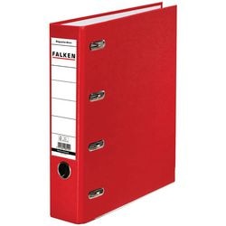 Dubbele ordner falken a5 70 mm karton, pp (polypropeen) rood 4-rings s70 1 stuk