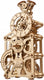 Ugears houten 3d model - tafelklok motor