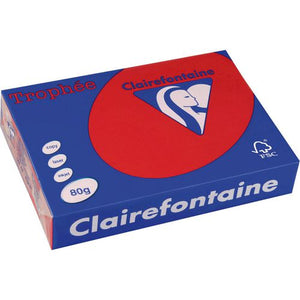 Papier clairfontaine trophee 1782c a4 80g rood