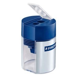 Staedtler puntenslijper 2 gaten blauw, zilver 512 001