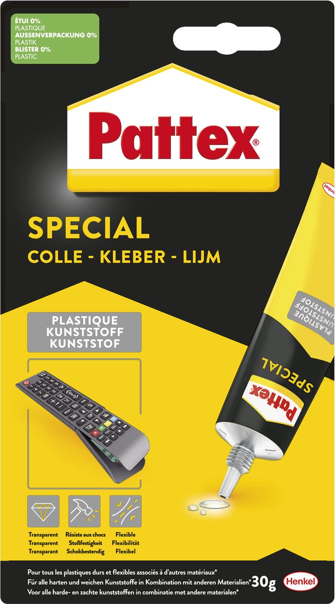 Load image into Gallery viewer, Pattex special plastic | veelzijdig voor diverse materialen | professionele resultaten, vlekkeloze afwerking | betrouwbare speciaallijm voor meesterlijke projecten.
