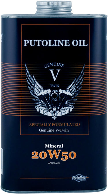 Putoline genuine v-twin mineral 20w50 olie 4t 1 liter blik