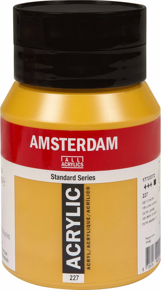 Amsterdam standard series acrylverf pot 500 ml gele oker 227