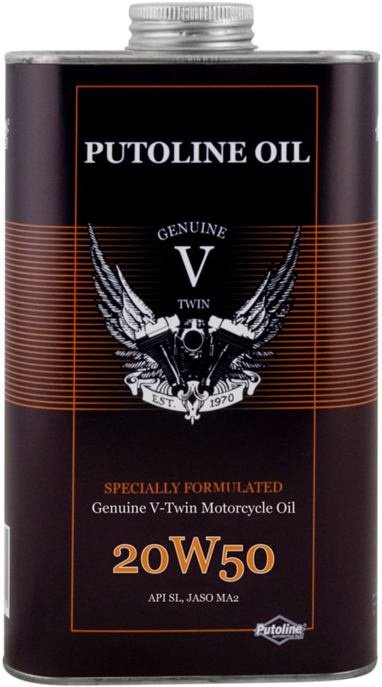 Putoline genuine v-twin 20w50 olie 4t 1 liter blik
