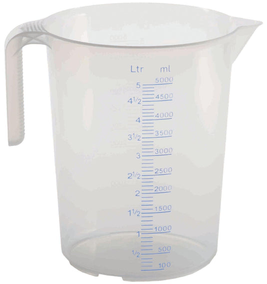 Südpfalzwerkstatt maatbeker measuring cup 2 scales 5l transparent, stackable