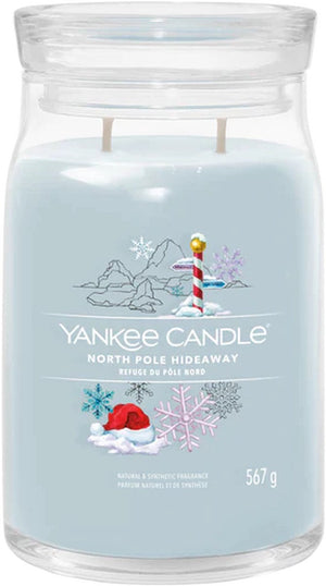 Yankee candle - north pole hideaway large jar geurkaars - 90 branduren - twee lonten