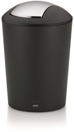 Kela marta afvalemmer swing - 5 liter - zwart -