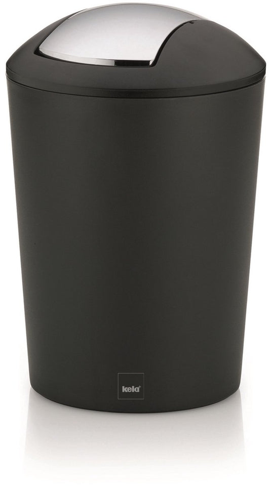 Kela marta afvalemmer swing - 5 liter - zwart -