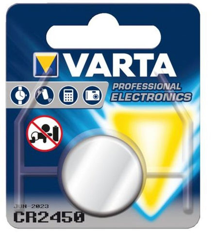 Varta cr2450 lithium 3v on card