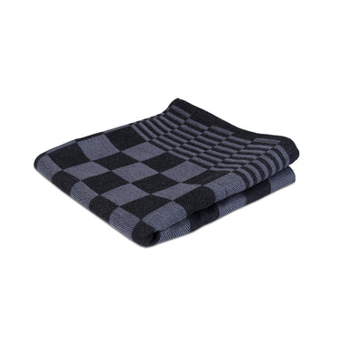 Wecoline weco theedoek geblokt zwart 70x70cm (6 stuks)