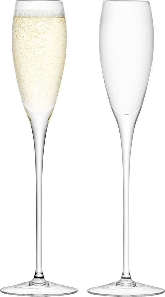 L.s.a. - wine champagneglas 160 ml set van 2 stuks - glas - transparant