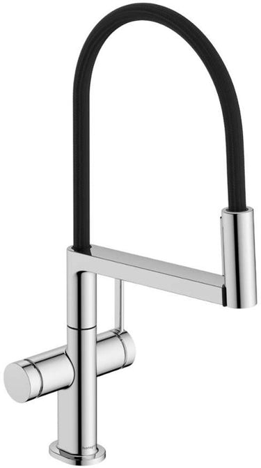 Hansgrohe talis select m54 powderspray - keukenkraan met flexibele arm en straal, ecosmart, chroom 72861000