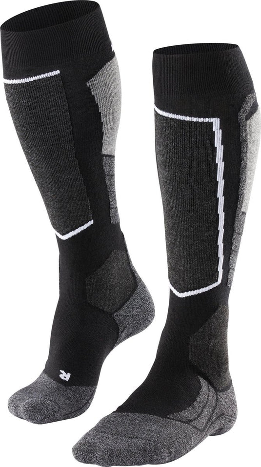 Falke sk2 warm dik wol functioneel materiaal skisokken dames zwart - maat 39-40