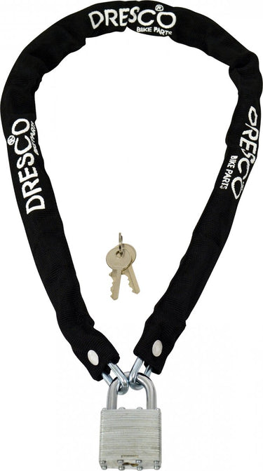 Dresco kettingslot 90cm - rond 5mm - zwart