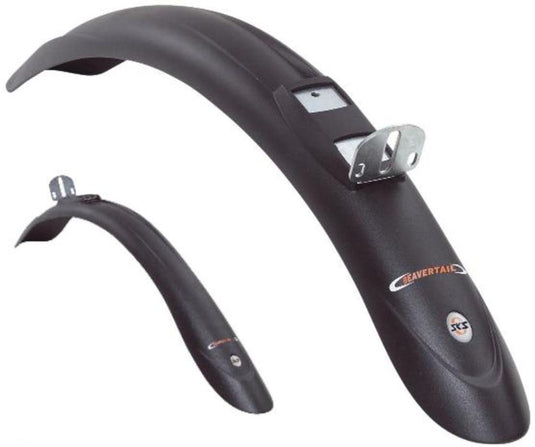 Sks stel spatborden opdruk beavertail 26 28 uni. zwart