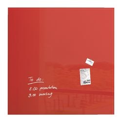 Glasmagneetboard artverum gl202 sigel 100x100cm rood