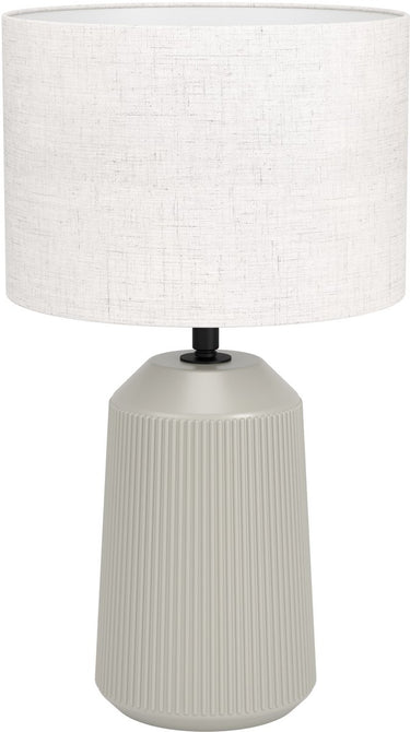 Eglo capalbio tafellamp - e27 - 41 cm - zandkleur wit - keramiek