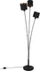 Rl live your light reality tommy - vloerlamp - zwart mat - excl. 3x e14 4w - voetschakelaar