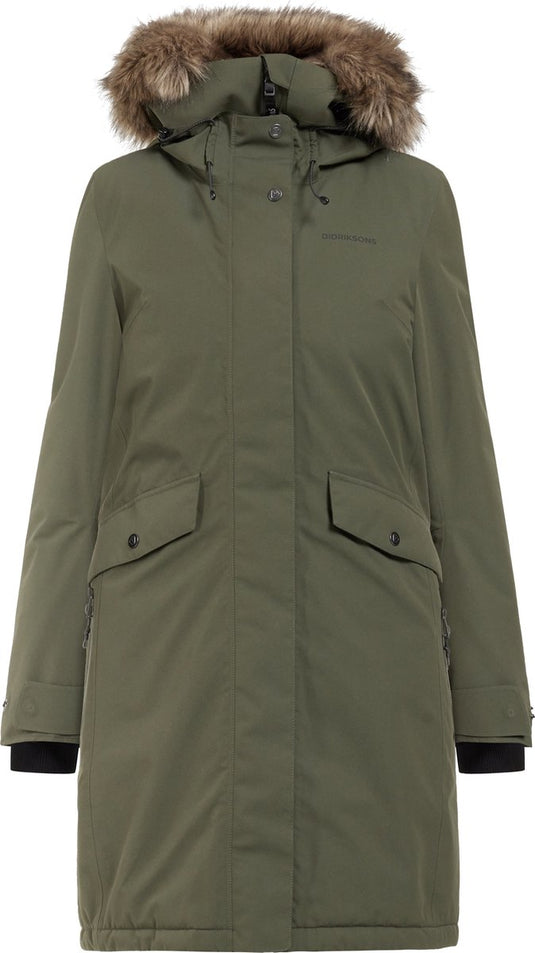 Didriksons erika wns parka 3 dames outdoorjas - deep green 36