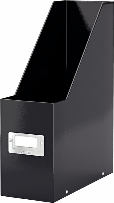 Leitz click store wow tijdschriftencassette - lectuurbak - 77% - gerecycled karton - 10.3 x 33 x 25.3 cm (bxhxd) - zwart