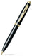 Sheaffer balpen - 100 - glanzend zwart en goud - penpunt m - schrijfkleur zwart