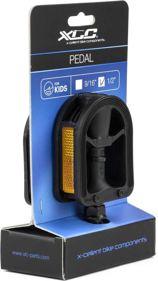 Xlc fietspedaal - kinderfietsen - pvc - 1 2 - zwart