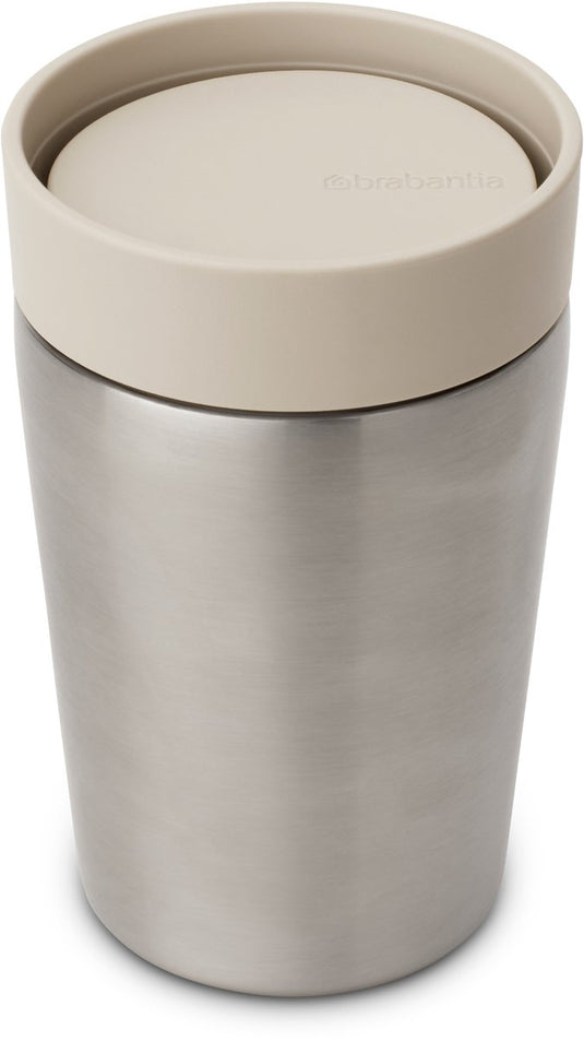 Brabantia make take thermosbeker - koffiebeker to go - 200 ml - soft beige