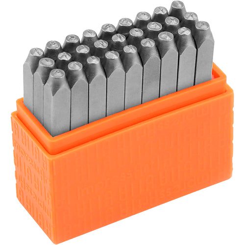 Impressart embossing stempels, font: sans serif , afm 3 mm, 27 stuk 1 set