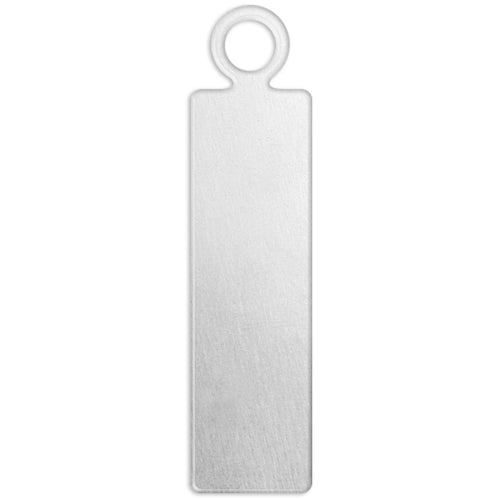 Impressart metalen label, langwerpig, afm 20x5 mm, gatgrootte 1,9 mm, dikte 1,3 mm, aluminium, 20 stuk 1 doos