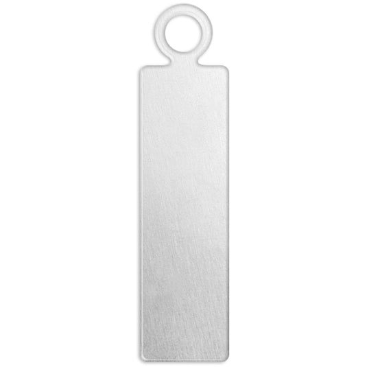 Impressart metalen label, langwerpig, afm 20x5 mm, gatgrootte 1,9 mm, dikte 1,3 mm, aluminium, 20 stuk 1 doos