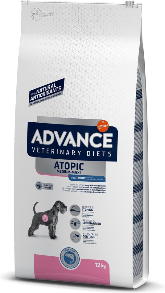 Advance veterinary diet dog - atopic care - medium maxi - hondenvoer - 12 kg