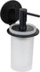 Wenko turbo-loc zeepdispenser bivio mat zwart aluminium - zeeppompje - zwart - zelfklevend - zonder boren