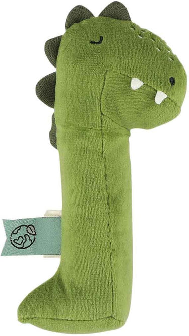 Trixie baby knijprammelaar mr. dino - 3m+ - met leuk piepgeluidje - ideaal als kraamcadeau