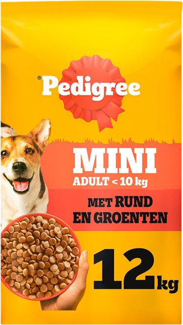 Pedigree hondenbrokken - adult mini - rund en groenten - 12kg