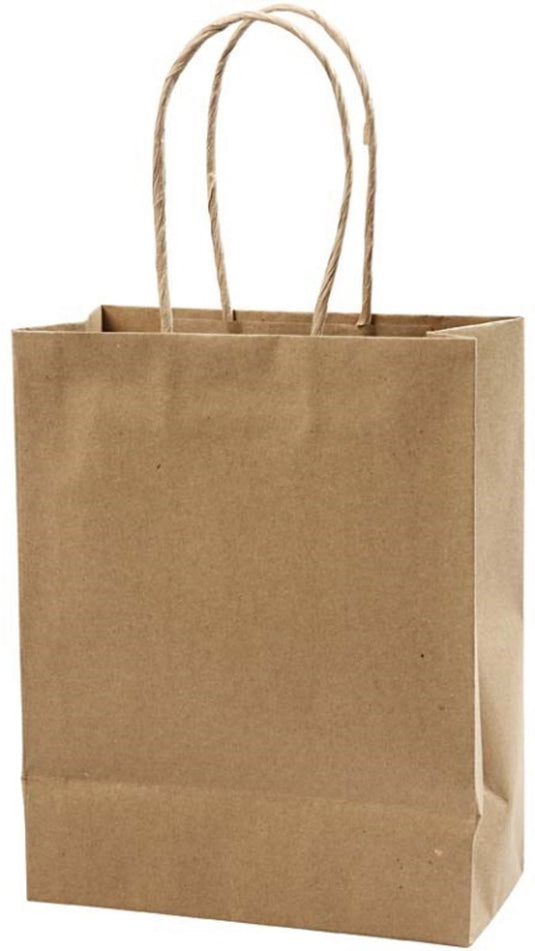 Creativ company http: www.cchobby.nl papieren-zakken-h-23-cm-b-18x9-cm-125-gr-bruin-10-stuk-1-doos