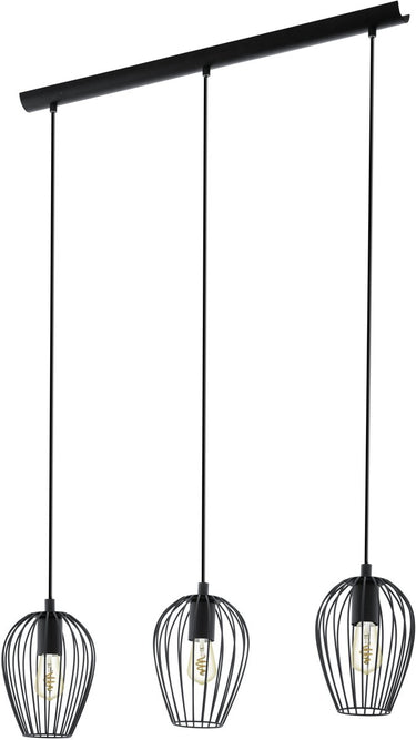 Eglo newtown hanglamp - e27 - 70 cm - zwart