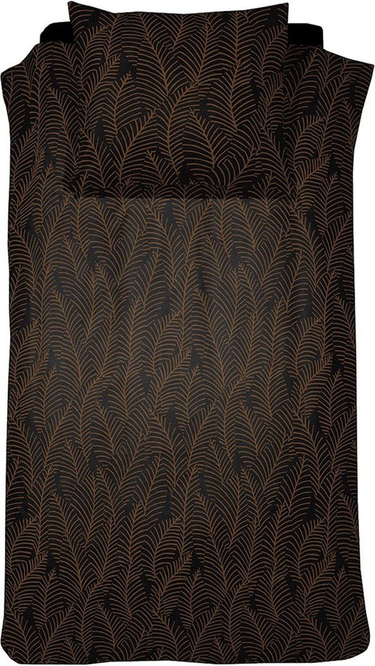 Damai bellezza - dekbedovertrek - satijn - 140x200 220 cm - zwart + 1 kussensloop 60x70