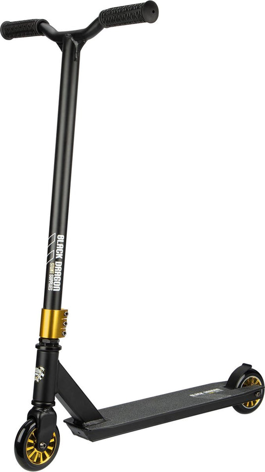 Black dragon stuntstep - pulse racer - zwart goud - step - 100kg