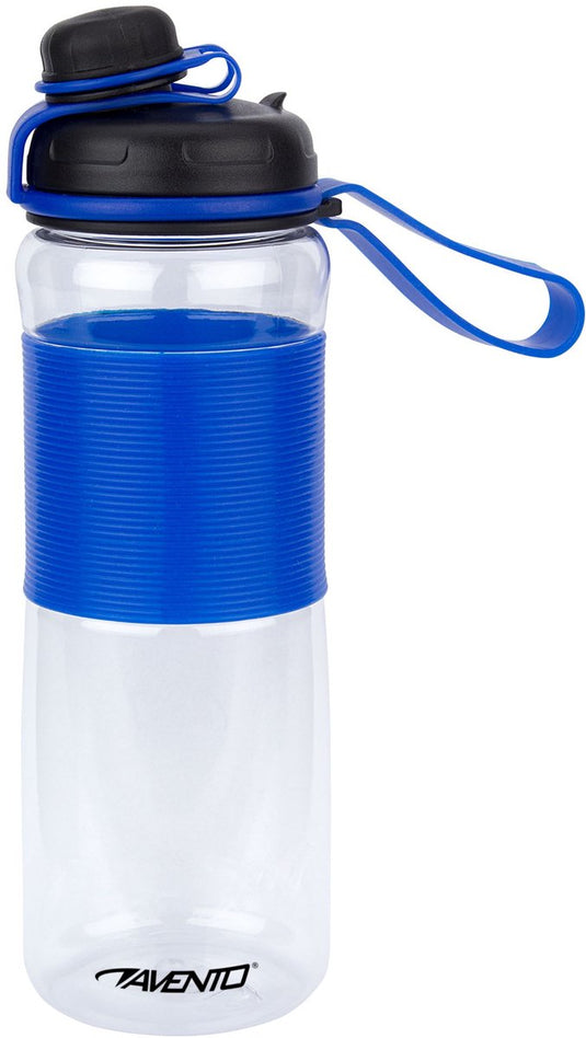 Avento drinkfles twisted - 0.6 liter - kobalt zwart transparant - 0,60 l