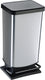 Rotho paso pedaalemmer - prullenbak 40l - bpa vrij - zilver metallic