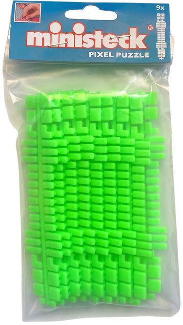 Ministeck neon groen colorstripes 9 strips - creatief speelgoed polybag.