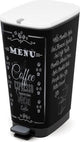 Kis chic bin coffee menu prullenbak - 50 l - zwart