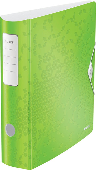 Leitz active wow ordner - capaciteit van 500 a4-vel - rugbreedte van 82mm - groen