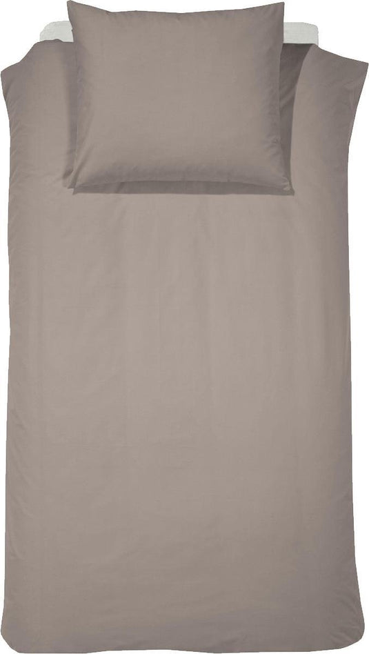 Cinderella weekend dekbedovertrek - 1 persoons - katoen - 140x200 220 cm - taupe + 1 kussensloop 60x70