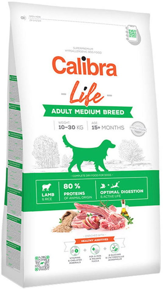 Calibra dog life adult medium breed - lam - 12 kg