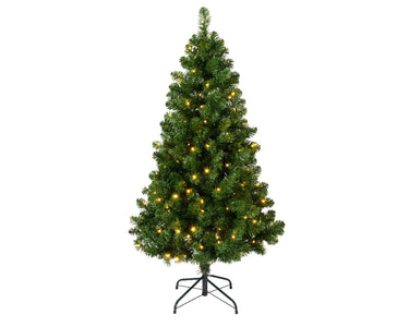 Everlands kunstkerstboom imperial pine 150cm hoog verlicht met 170 geintegreerde warmwitte led lampjes
