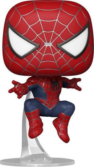 Funko friendly neighborhood spider-man (leaping) - pop! - spider-man: no way home figuur - 9cm