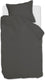 Ambiante satin uni dekbedovertrek - eenpersoons - 140x200 220 cm - donker grijs